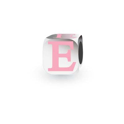 My Little Angel Pink Letter E Charm
