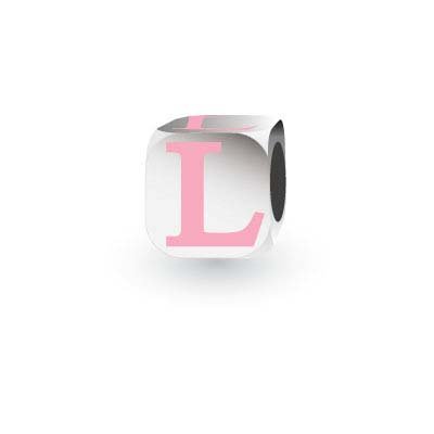 My Little Angel Pink Letter L Charm
