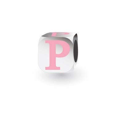 My Little Angel Pink Letter P Charm