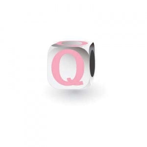 My Little Angel Pink Letter Q Charm