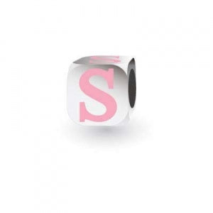 My Little Angel Pink Letter S Charm
