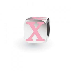 My Little Angel Pink Letter X Charm