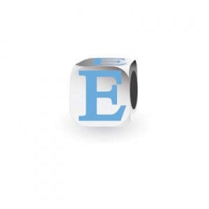 My LIttle Angel Blue Letter E Charm