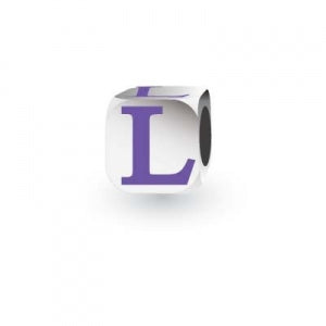 My Little Angel Purple Letter L Charm