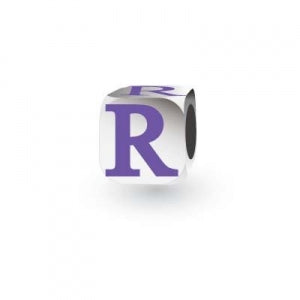 My Little Angel Purple Letter R Charm