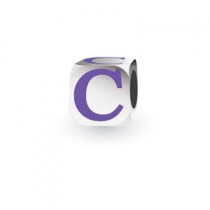 My Little Angel Purple Letter C Charm