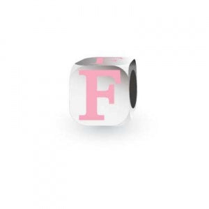 My Little Angel Pink Letter F Charm