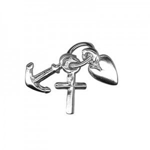 Sterling Silver Faith, Hope & Charity Charm