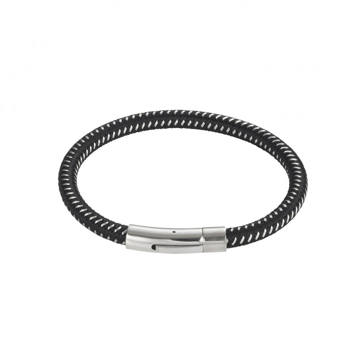Cudworth Stainless Steel, Wire & Leather Bracelet