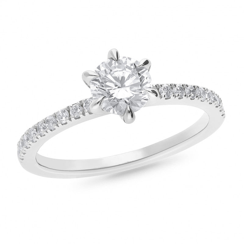 Claw Set Brilliant Cut Engagement Ring