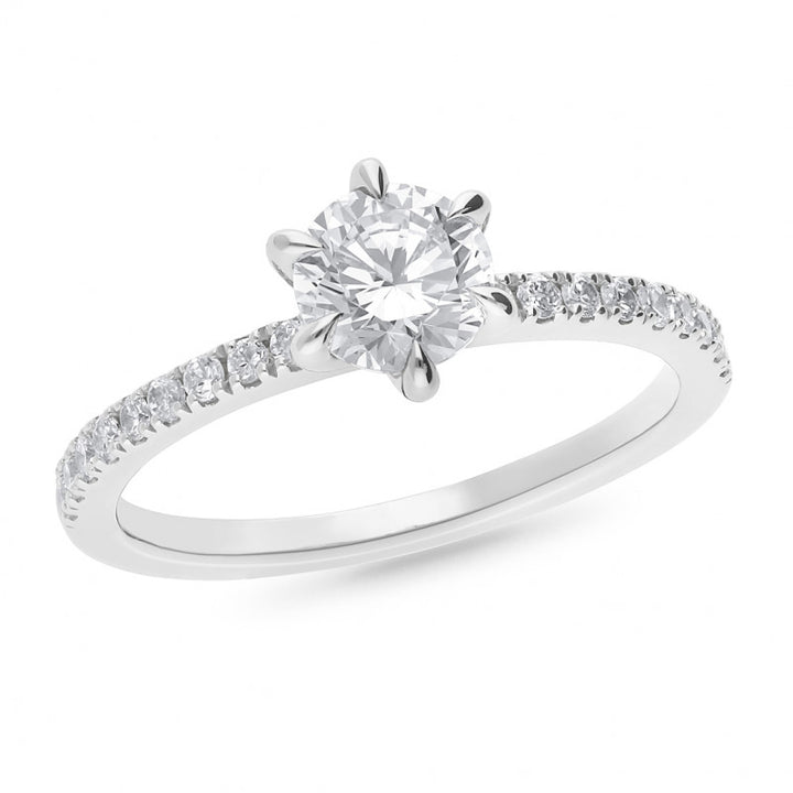 Claw Set Brilliant Cut Engagement Ring