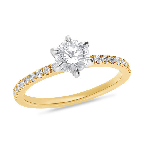 Claw Set Brilliant Cut Engagement Ring