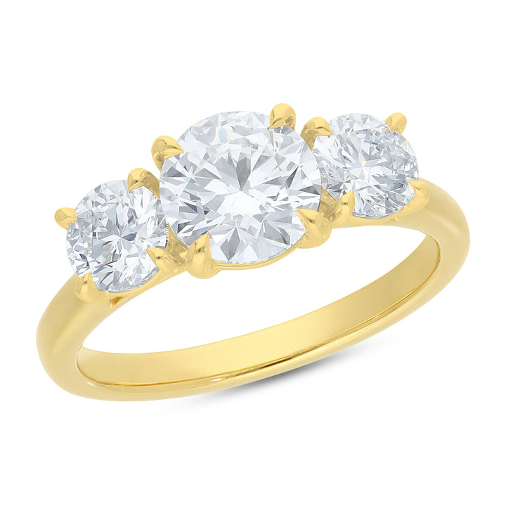 Claw Set Brilliant Cut Trilogy Ring