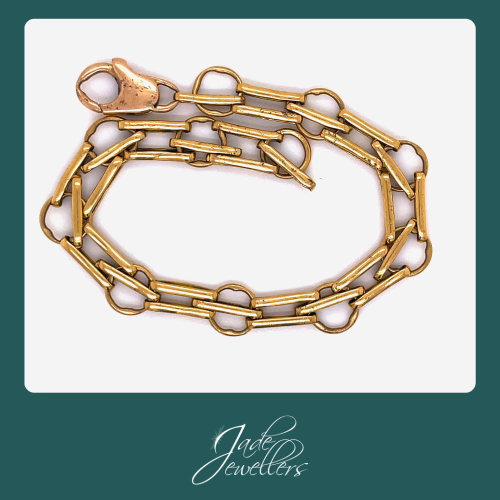 Custom Remake 9ct Yellow Gold Bar Bracelet