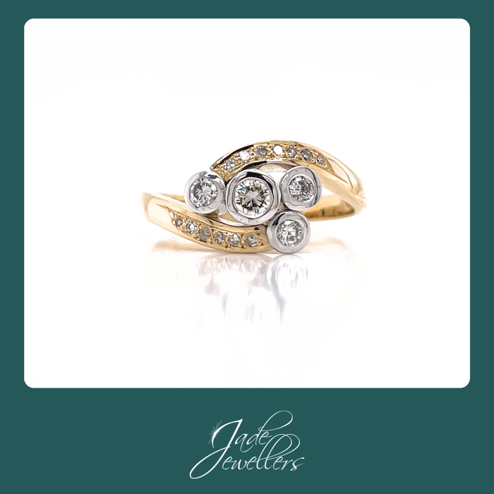Custom Make 18ct Yellow Gold Diamond Ring