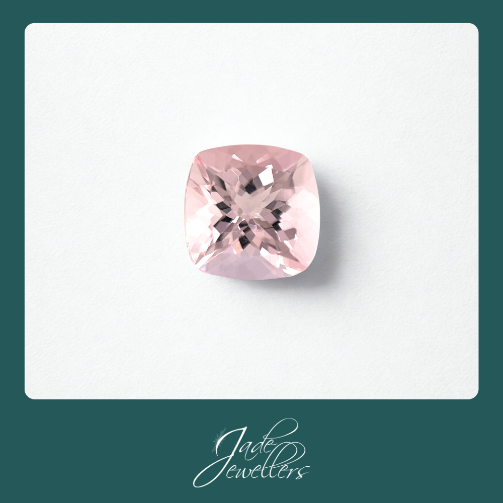 Custom Made 18ct Rose & White Gold Morganite & Diamond Engagement Ring