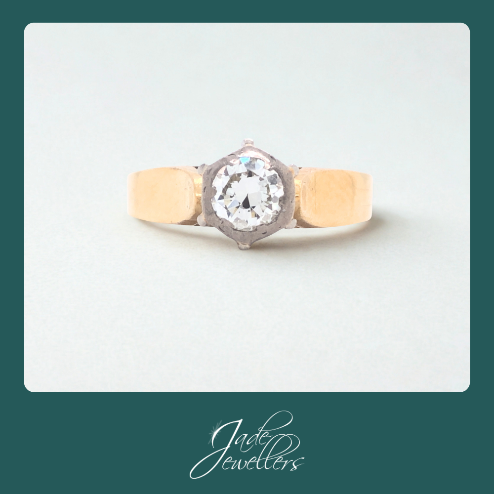 Restored 18ct Yellow Gold Diamond Engagement Ring