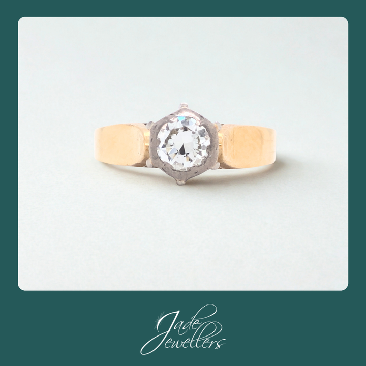 Restored 18ct Yellow Gold Diamond Engagement Ring