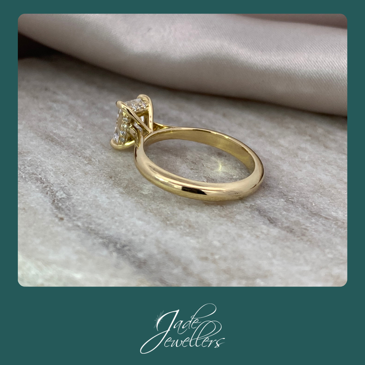 Custom Made 18ct Yellow Gold Diamond Engagement Ring