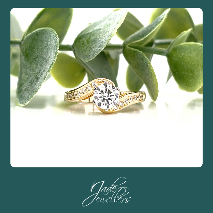 Custom Made 18ct Yellow & White Gold Diamond Ring