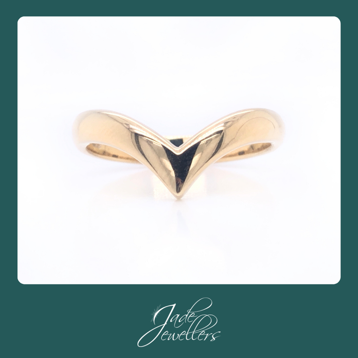 Custom Made 18ct Yellow Gold "V" Wedding Ring