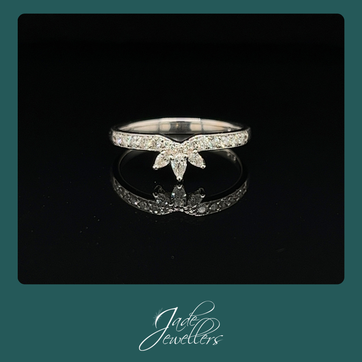 Custom Made 9ct White Gold Diamond Wedding Ring