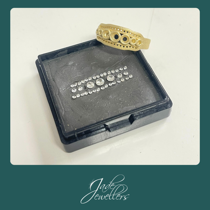 Custom Made 9ct Yellow Gold Diamond Ring