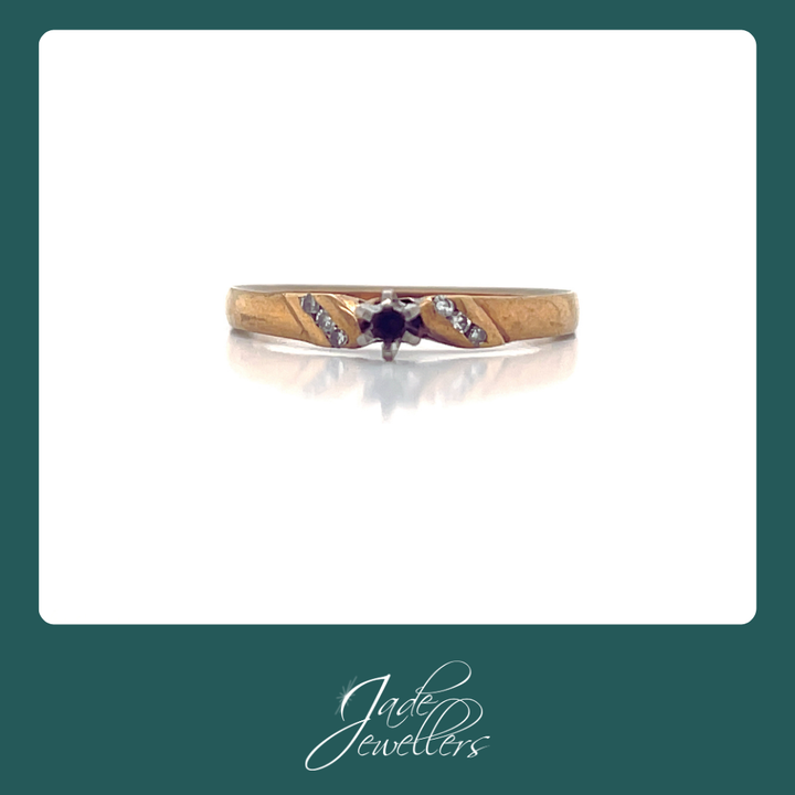 Restored 9ct Yellow Gold Diamond Ring