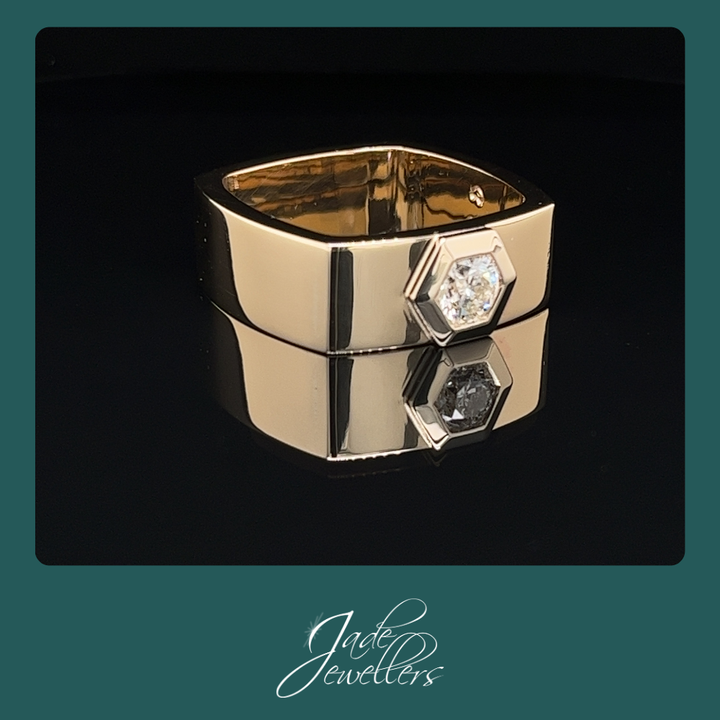 Custom Made 18ct Yellow Gold Diamond Engagement Ring