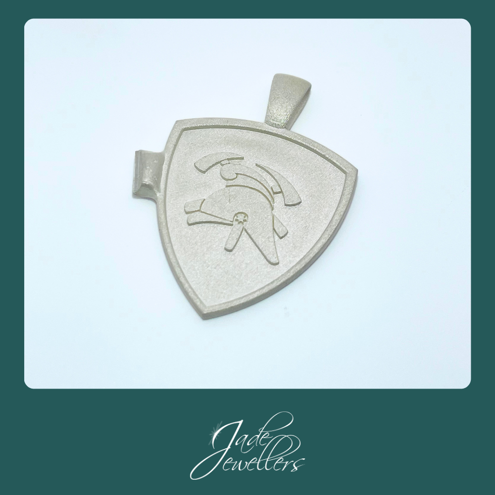 Custom Made Sterling Silver Firehouse Pendant