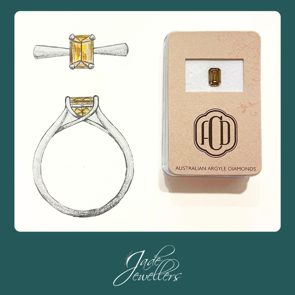 Custom Made 18ct White Gold Chocolate Diamond Engagement Ring