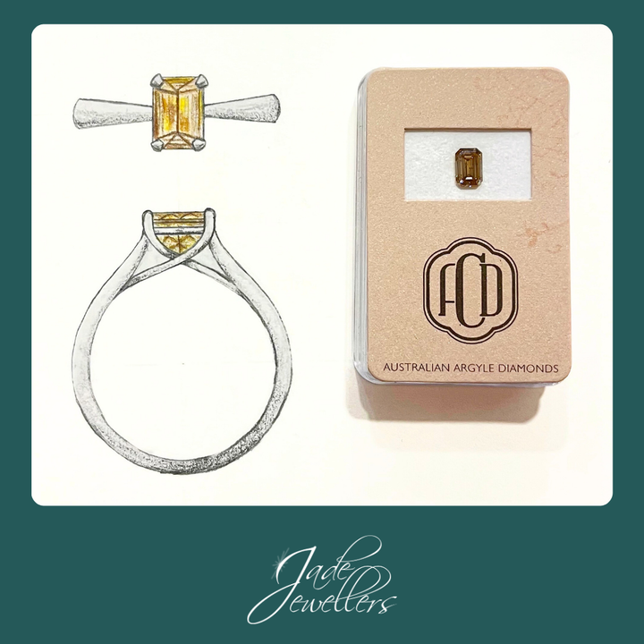 Custom Made 18ct White Gold Chocolate Diamond Engagement Ring