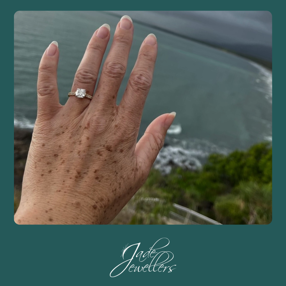 Custom Made 18ct Yellow & White Gold Diamond Engagement Ring