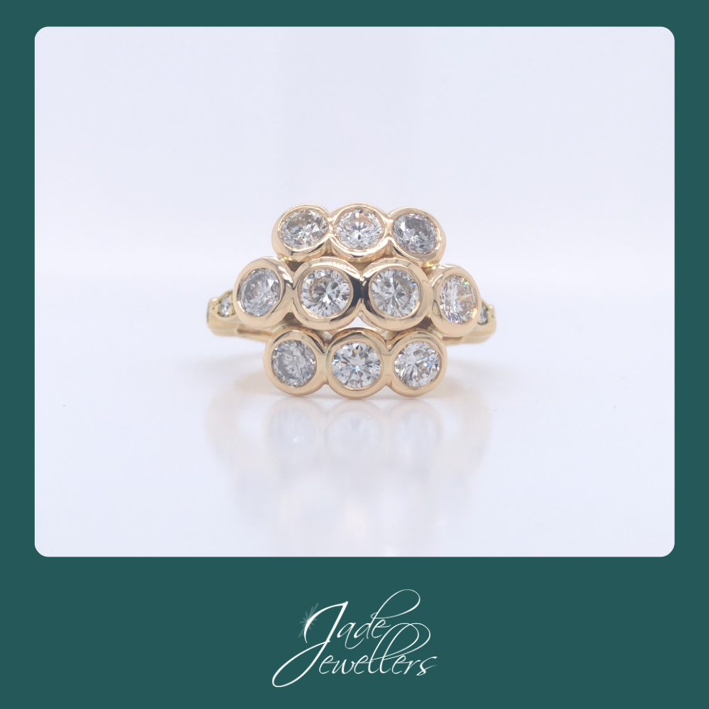 Custom Made 18ct Yellow Gold Diamond Ring