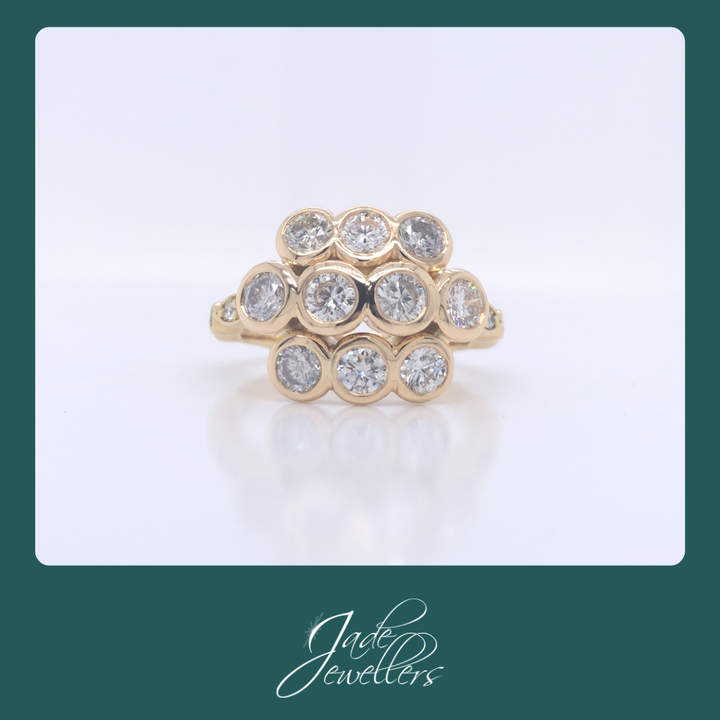 Custom Made 18ct Yellow Gold Diamond Ring