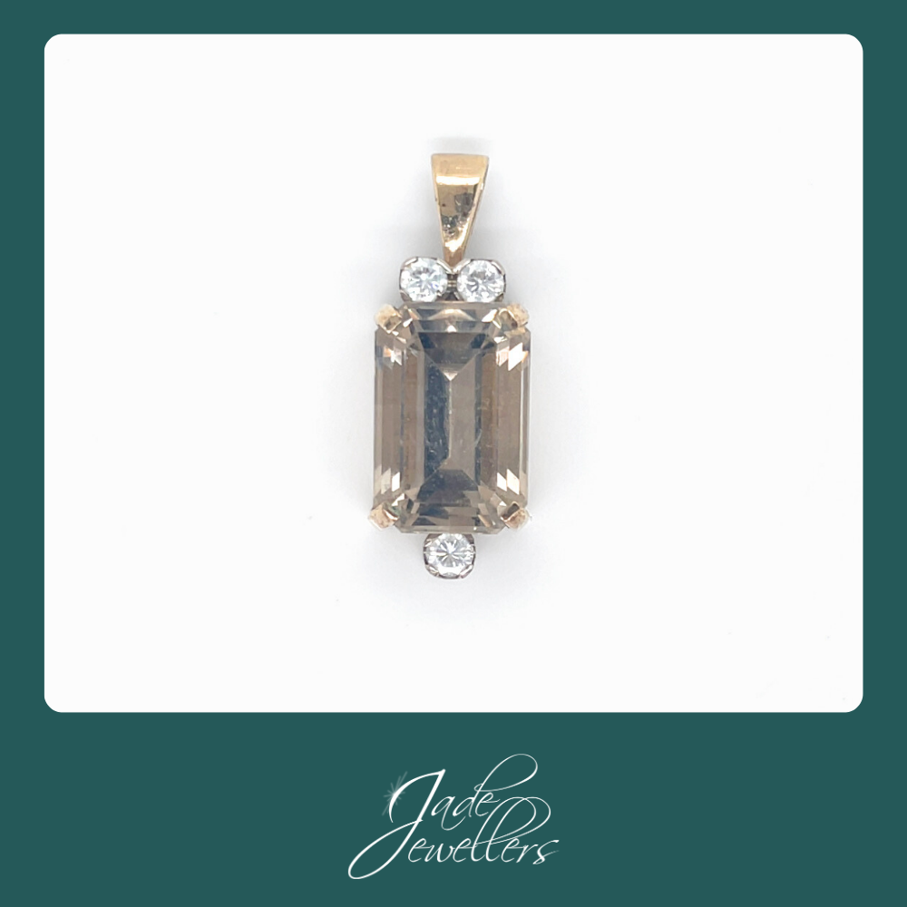 Custom Made 9ct Yellow Gold Smokey Quartz Ring