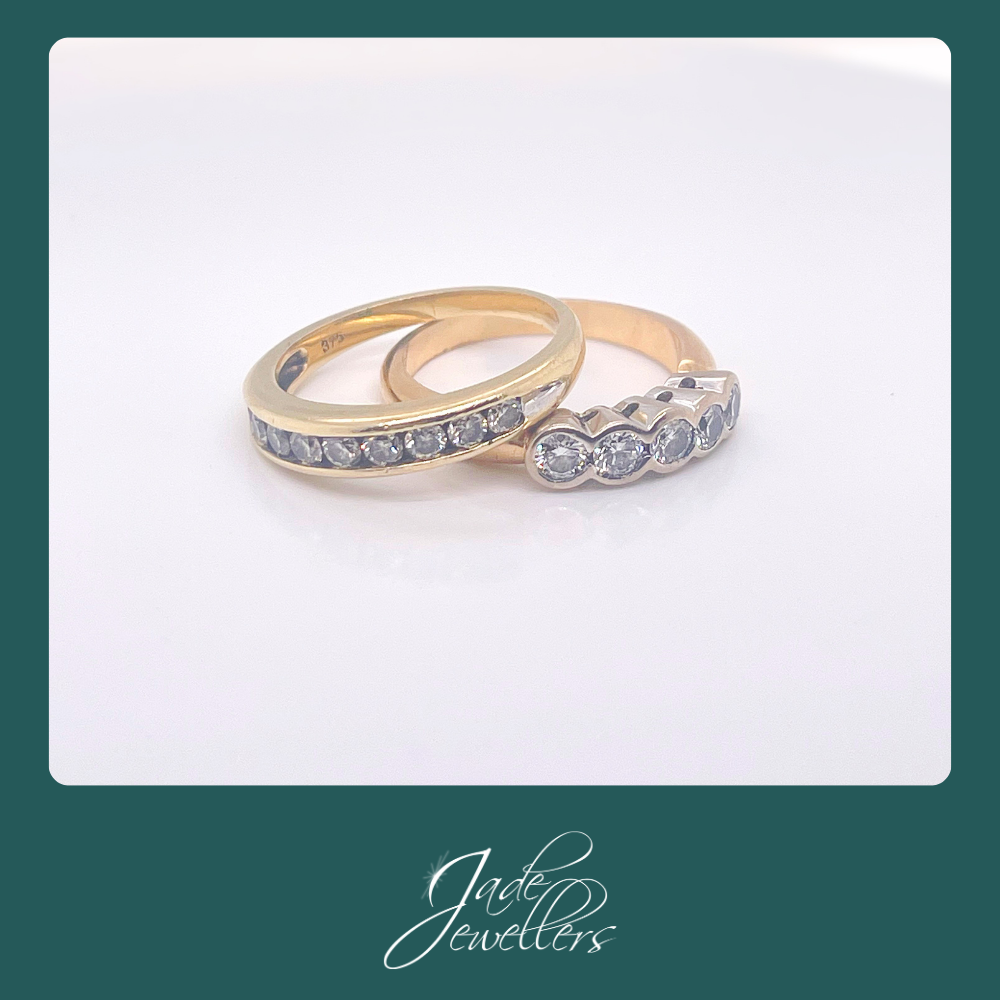 Custom Made 18ct Yellow & White Gold Diamond Ring