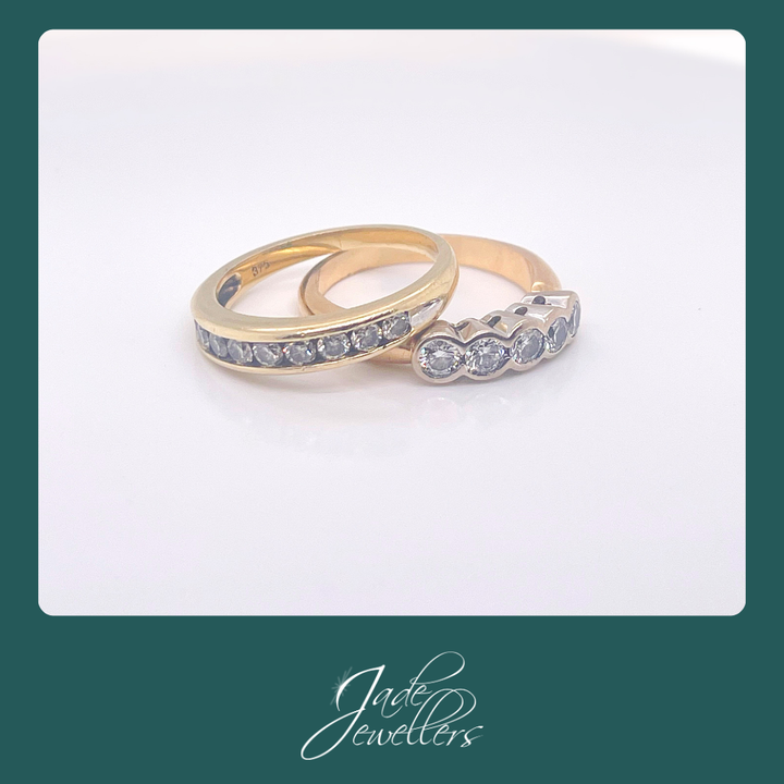 Custom Made 18ct Yellow & White Gold Diamond Ring