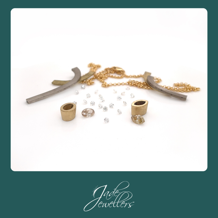 Custom Made 18ct Yellow & White Gold Australian Chocolate Diamond Necklace