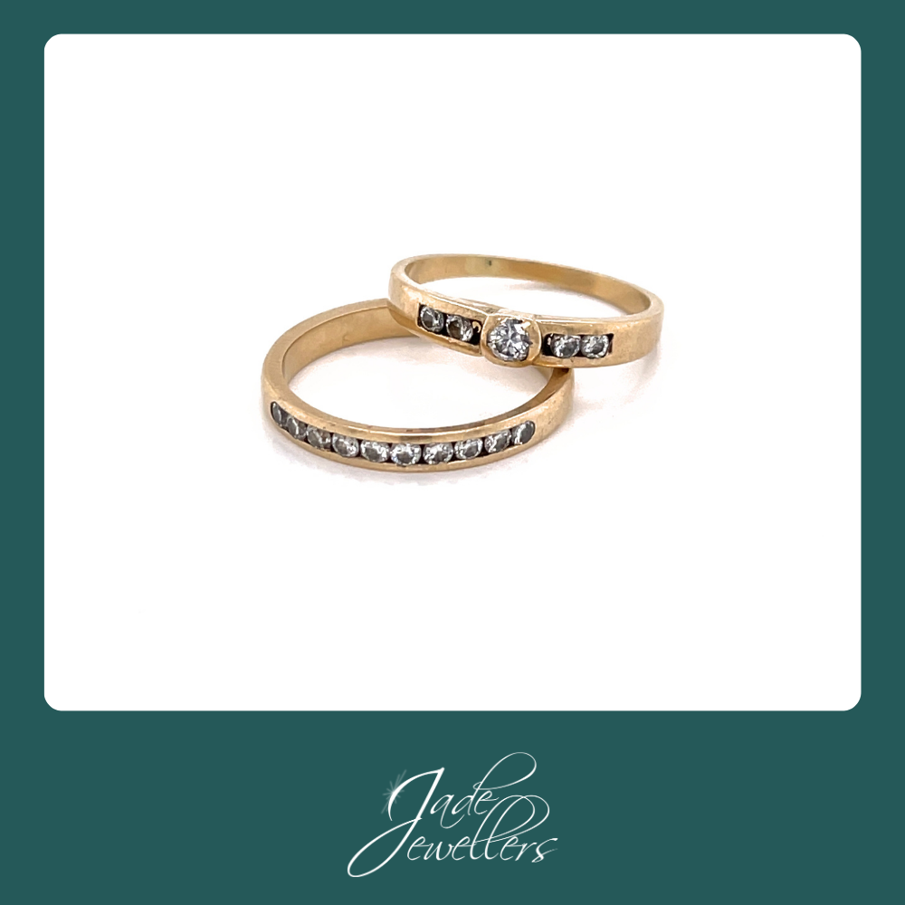 Custom Made 9ct Yellow Gold Diamond Heart Pendant