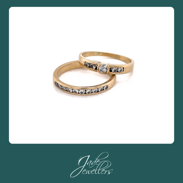 Custom Made 9ct Yellow Gold Diamond Heart Pendant