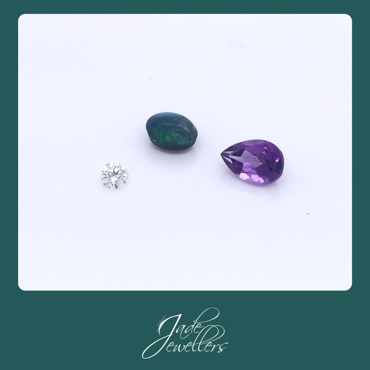 Custom Made 9ct Yellow Gold Multi Stone Pendant