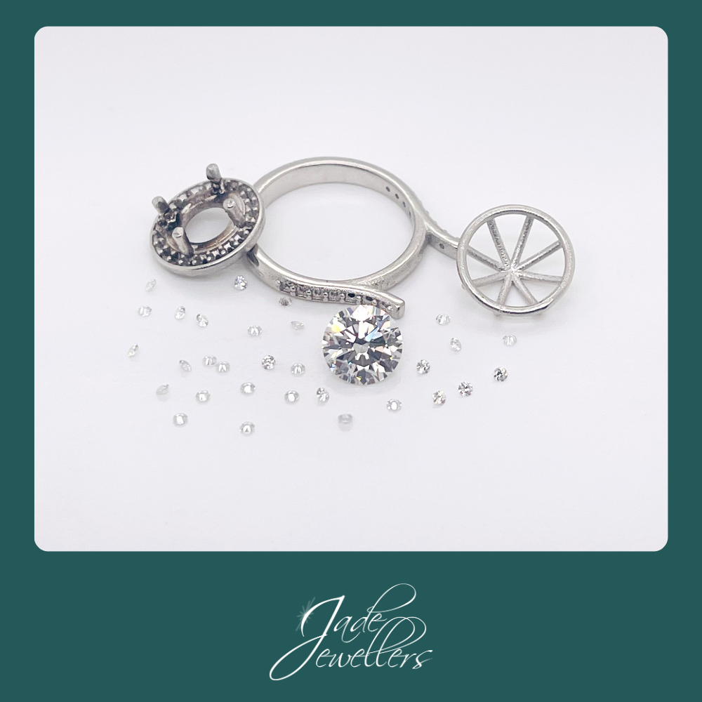 Custom Made Platinum Lab Grown Diamond Engagement Ring