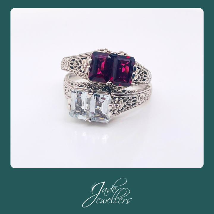 Custom Made Sterling Silver Cubic Zirconia Ring