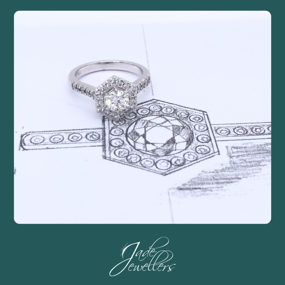 Custom Made 18ct White Gold Diamond Engagement Ring