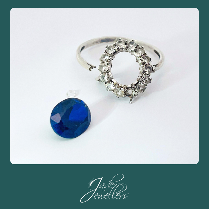 Custom Made Sterling Silver Cubic Zirconia Ring