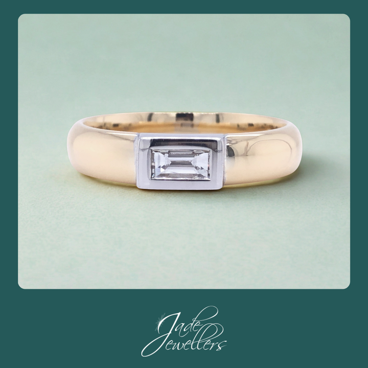 Custom Made 18ct Yellow & White Gold Diamond Ring