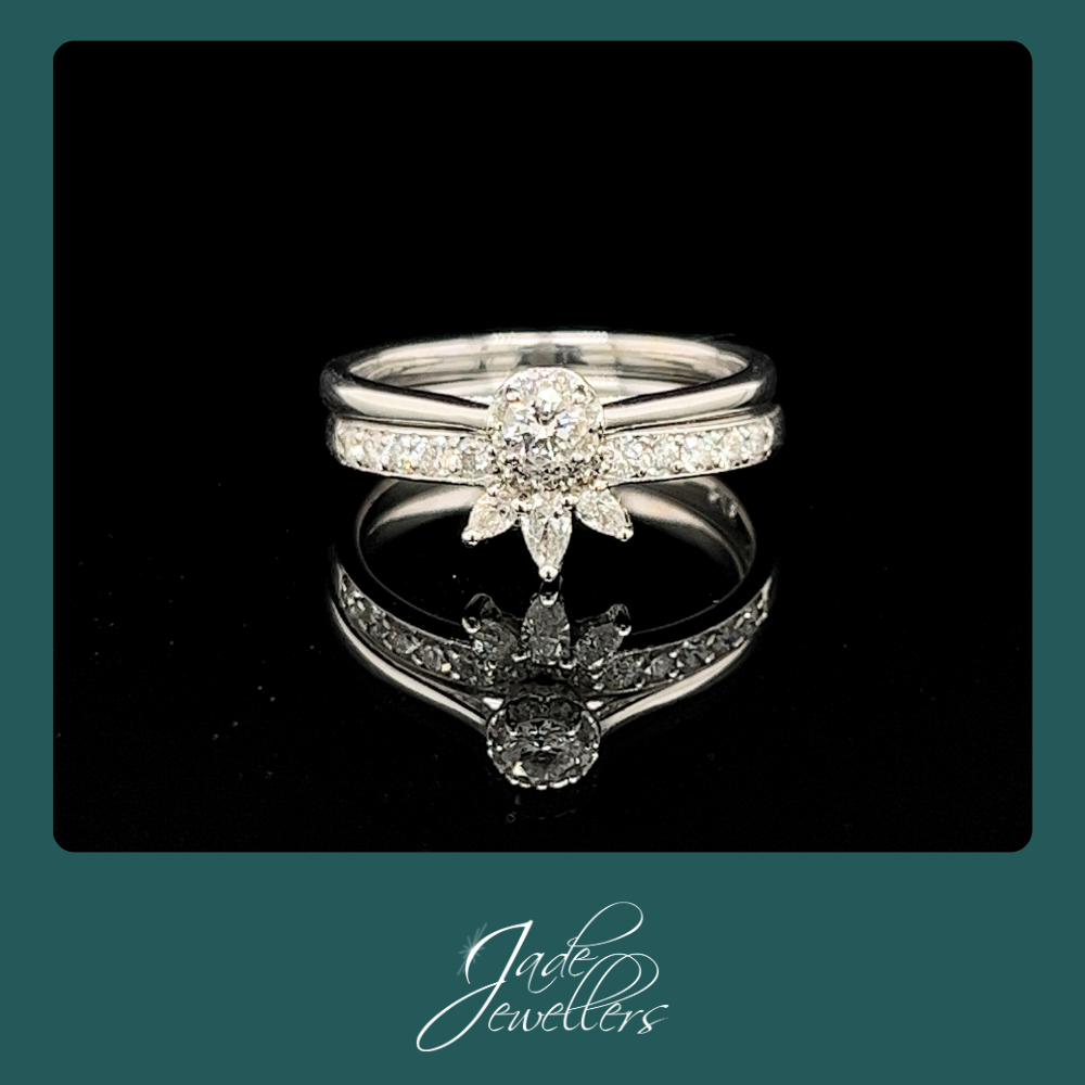 Custom Made 9ct White Gold Diamond Wedding Ring