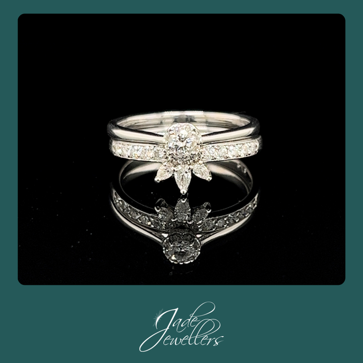 Custom Made 9ct White Gold Diamond Wedding Ring