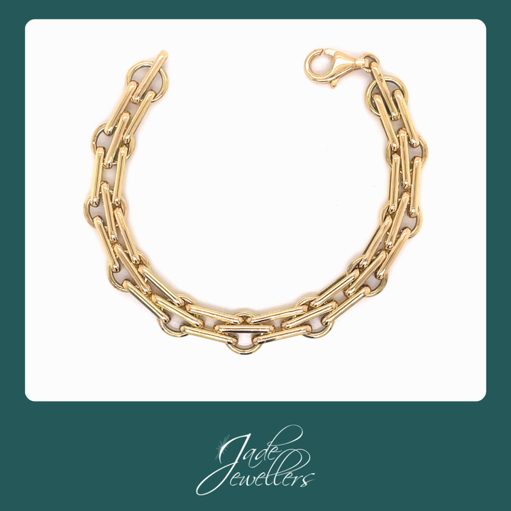 Custom Remake 9ct Yellow Gold Bar Bracelet